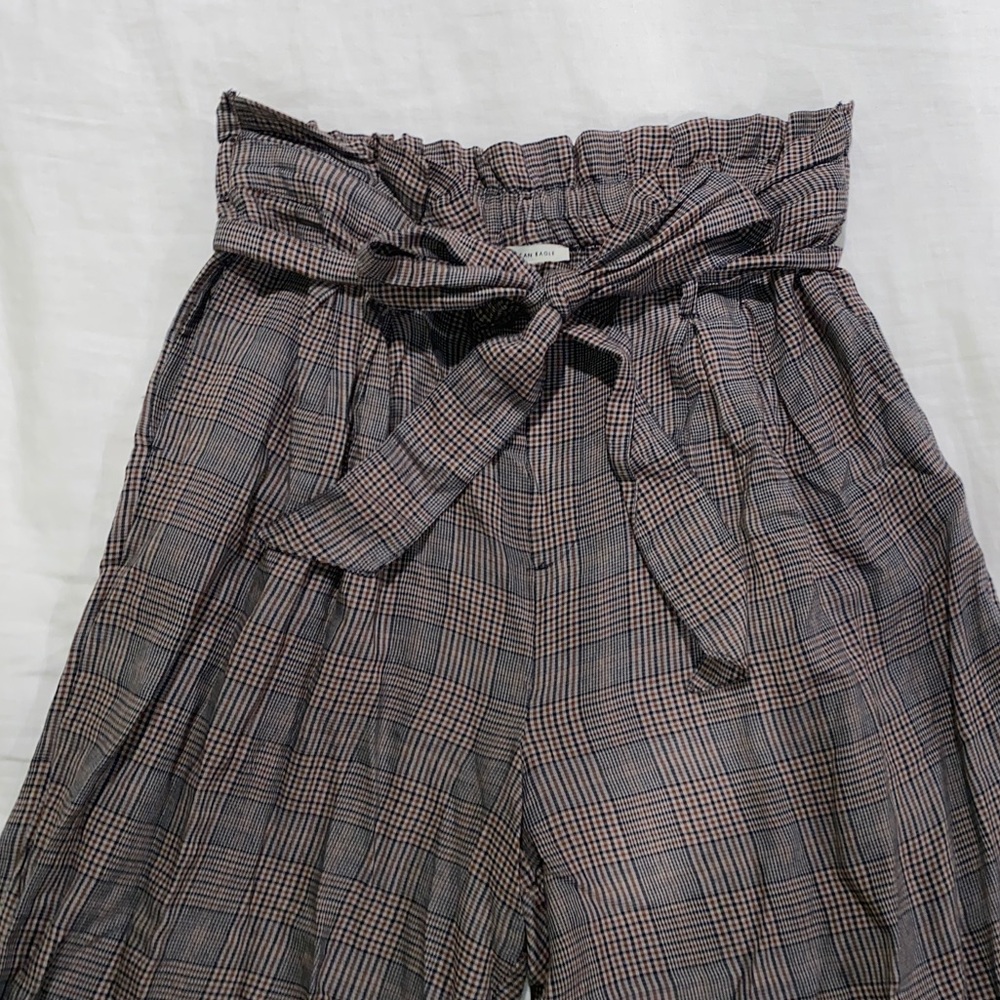 plaid palazzo pants